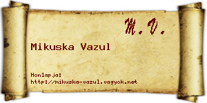 Mikuska Vazul névjegykártya